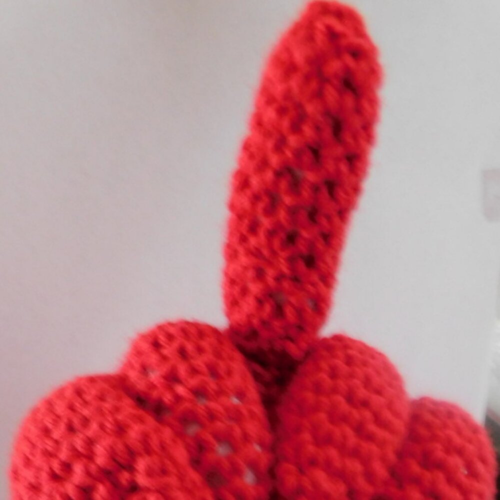 Crocheted middle finger cactus 10inches tall